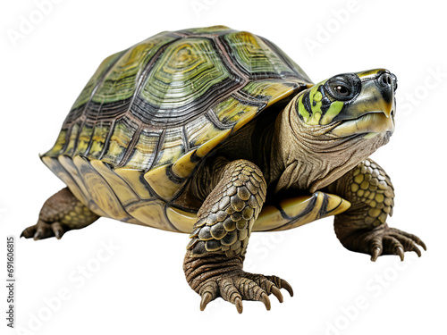 turtle portrait with transparent background, generative ai