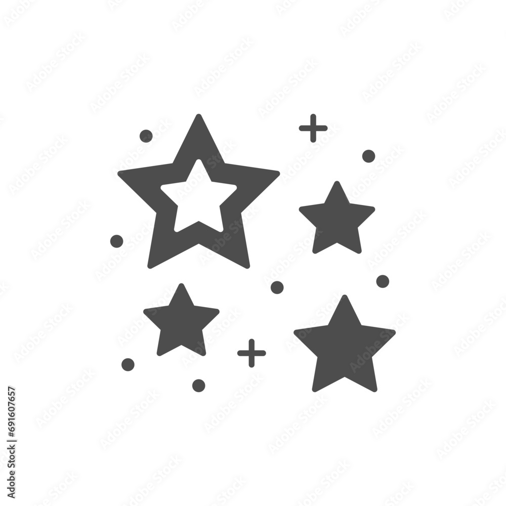 Fototapeta premium Star shine or twinkle glyph icon