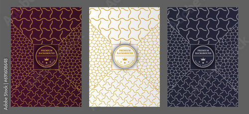 A luxurious pattern. A set of spectacular patterns for covers, prints, interior design, packaging, premium funds and creative ideas