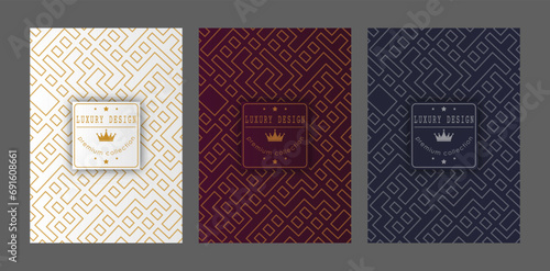 A luxurious pattern. A set of spectacular patterns for covers, prints, interior design, packaging, premium funds and creative ideas