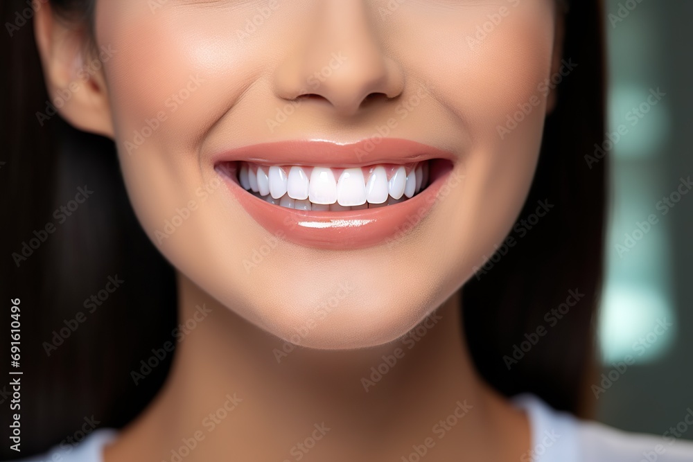 Radiant Smile A Young Woman Showcasing Perfect, Healthy, Pearly White Teeth in a Joyful Expression of Confidence and Dental Wellness. created with Generative AI Radiant Smile A Young Woman Showcasing Perfect, Healthy, Pearly White Teeth in a Joyful Expression of Confidence and Dental Wellness. created with Generative AI