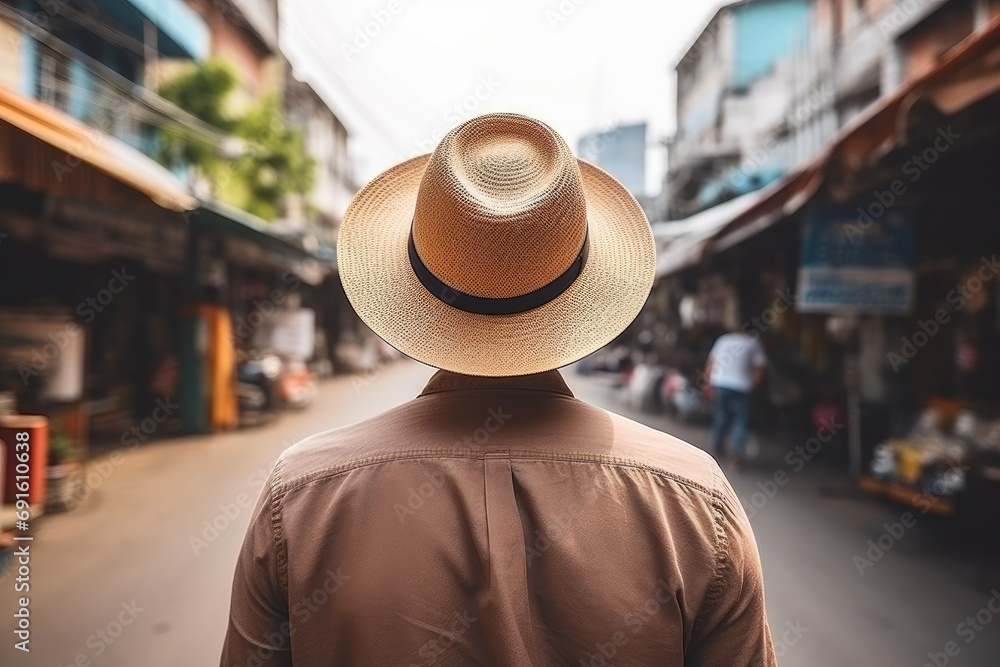 Streets of Southeast Asia: Traveler's Back View