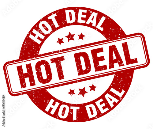 hot deal stamp. hot deal label. round grunge sign