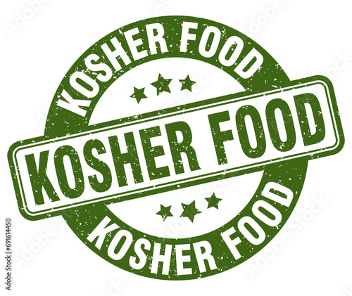 kosher food stamp. kosher food label. round grunge sign