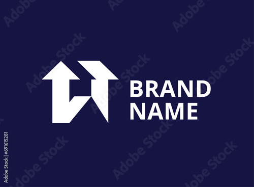 Introducing our exclusive  Arrow House W Letter Home Logo Design Template   this logo for any company in the real estate  finance  construction  houses  homes  w letters logos  chat  talking  arrows  