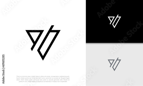 Initials V logo design. Initial Letter Logo.
