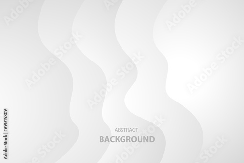 Abstract background white and gray wave overlapping. Modern design. Vector illustration