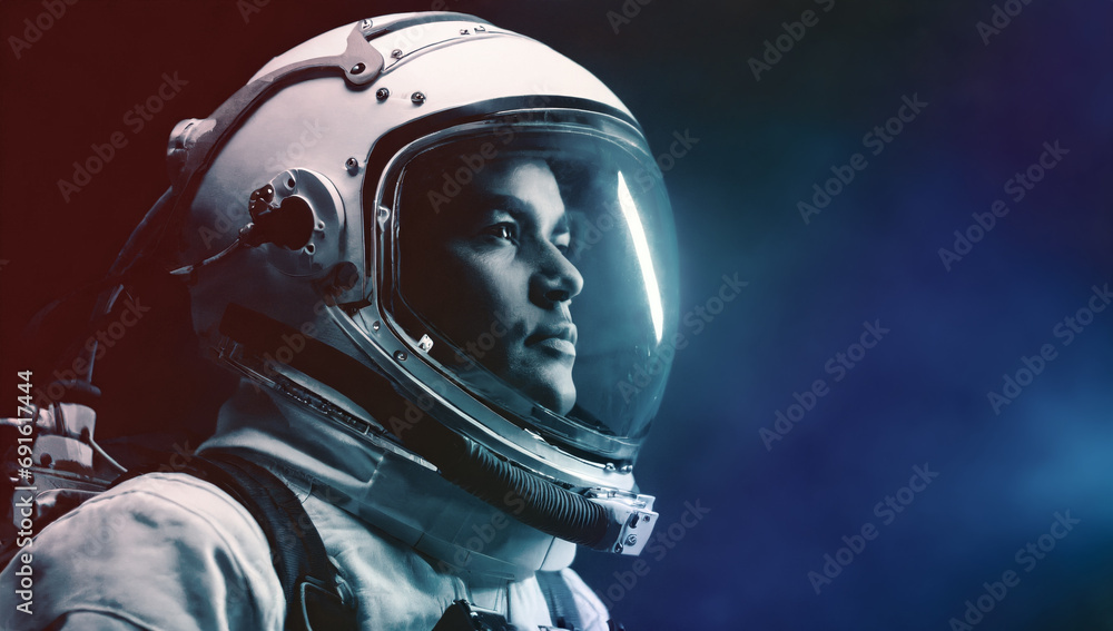 Portrait of an Astronaut wearing helmet 
