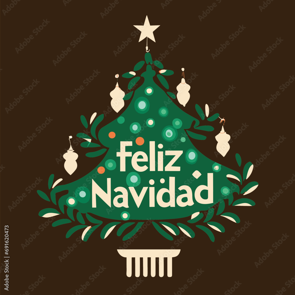 Feliz Navidad (árbol de navidad) lettering Christmas tree Winter eps vector illustration for t shirt, Hoodie, Clipart, posters, greeting card, stickers and Multi use Feliz Navidad (árbol de navidad) lettering Christmas tree Winter eps vector illustration for t shirt, Hoodie, Clipart, posters, greeting card, stickers and Multi use