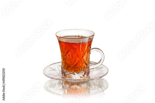 Cup of tea on white blackground