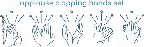 Applause clapping hands icons photo