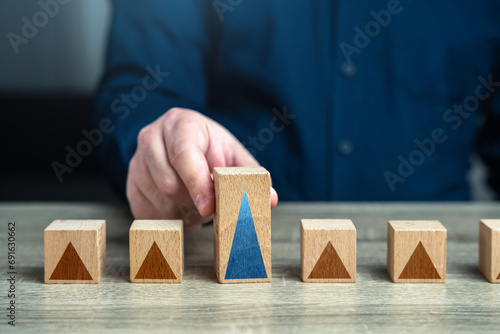 Increase growth rate. Best economic result. Increasing income. Growing businesses. Exceed all expectations and forecasts. Show high rates of development. Success and economic boom. Optimistic forecast