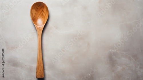  a wooden spoon sitting on top of a white counter top next to a gray and black counter top with a wooden spoon resting on top of the counter top of the spoon.