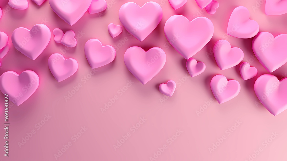 Valentine's Day - Pink Hearts Wallpaper | Red Hearts Background | Love and Romance