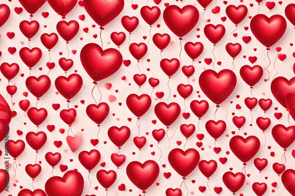 Valentine's Day sale background featuring a heart-shaped balloon pattern. Vector-based artwork. banners, posters, flyers, invitations, wallpaper, and brochures.