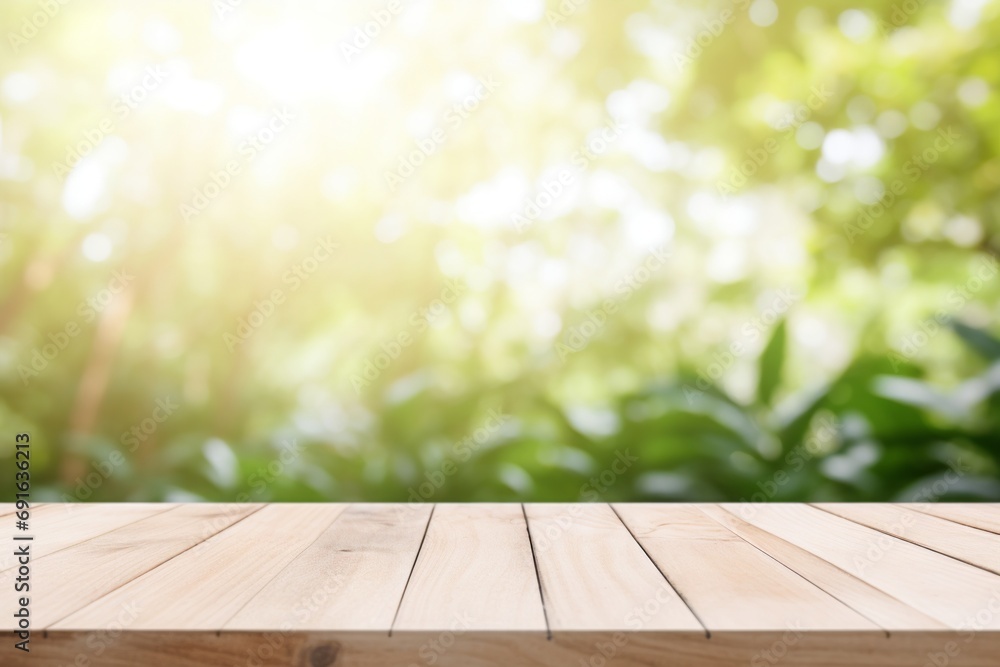 Sunny natural backdrop with a light wooden table, perfect for harmonious product displays
Sunny natural backdrop with a light wooden table, perfect for harmonious product displays