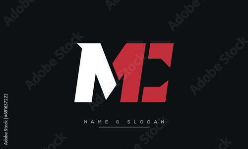 MC or CM Alphabet letters logo monogram