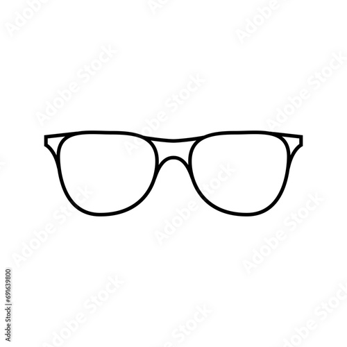 glasses hipster retro line icon vector. glasses hipster retro sign. isolated contour symbol black illustration