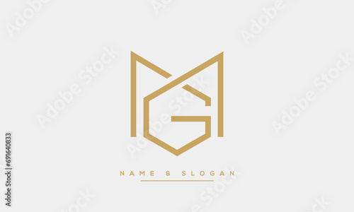 MG or GM Alphabet letters logo monogram