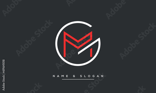 MG or GM Alphabet letters logo monogram
