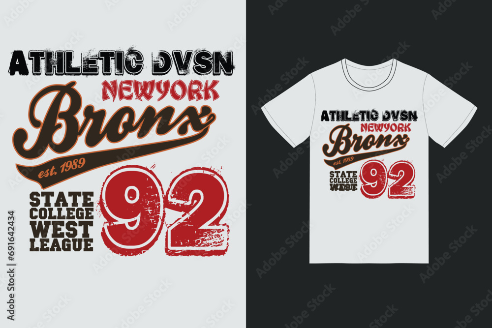 New York, Vector illustration on the theme of New York City, Brooklyn. T-shirt design New York, Vector illustration on the theme of New York City, Brooklyn. T-shirt design