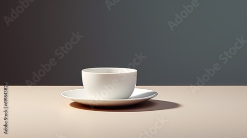  a white cup sitting on top of a saucer on top of a saucer on top of a saucer on top of a counter top of a table.