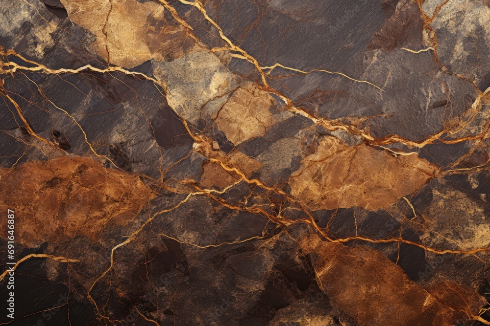 Brown marble texture with gold veins Brown marble texture with gold veins