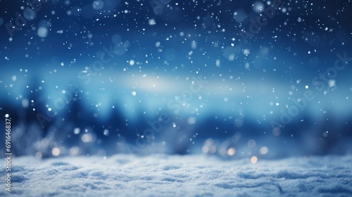  a blurry image of snow on a dark blue background with a blurry image of the sky in the background and snow flakes in the foreground of the foreground. © Anna