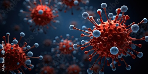 widok komórki virusa bakterii zakaźnego patogenu