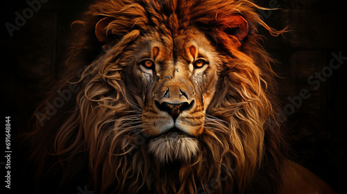 majestic lion's face