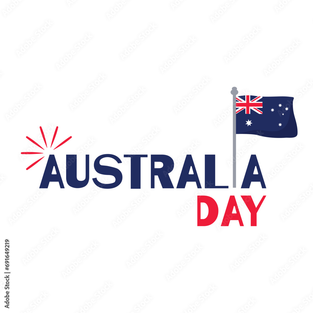 australia day and flag