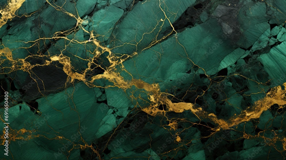 Green stone texture with gold veins Green stone texture with gold veins