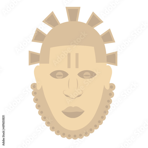 nigerian mask of white color