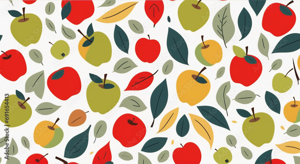 seamless pattern with leaves and berries seamless pattern with leaves and berries