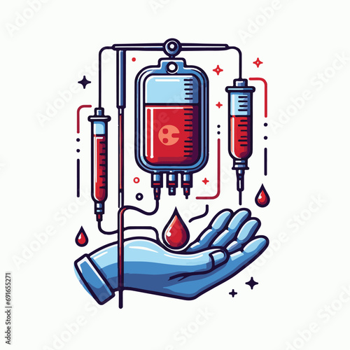 vector illustration of blood donation