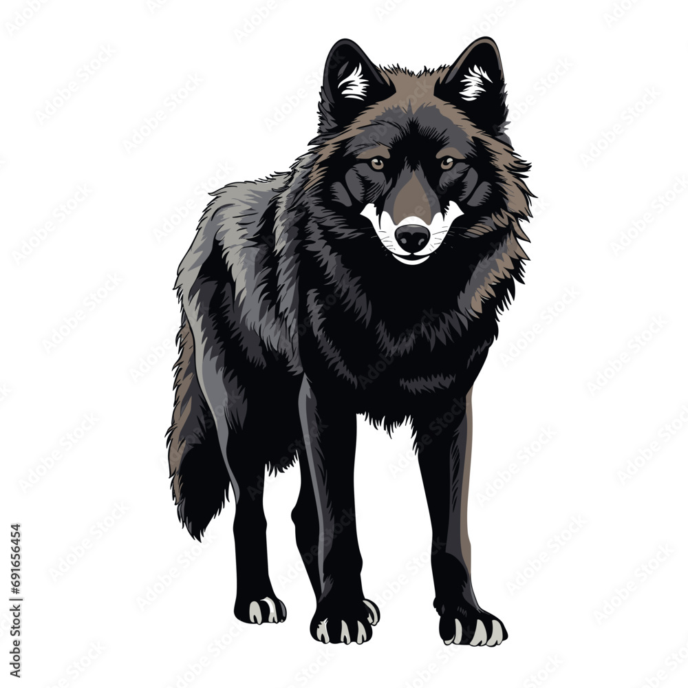 Fototapeta premium wolf isolated on white