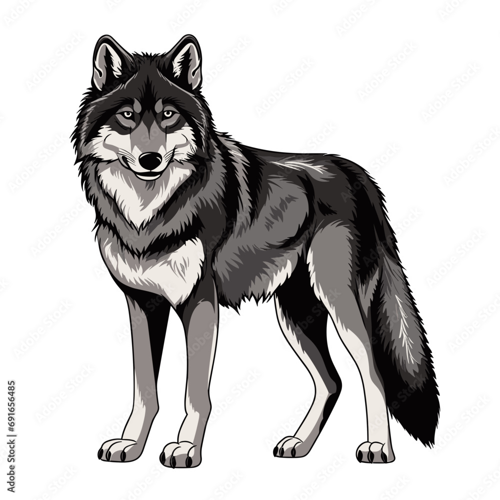 wolf isolated on white wolf isolated on white