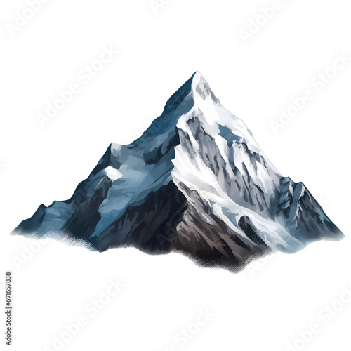 Mountain isolated on transparent background