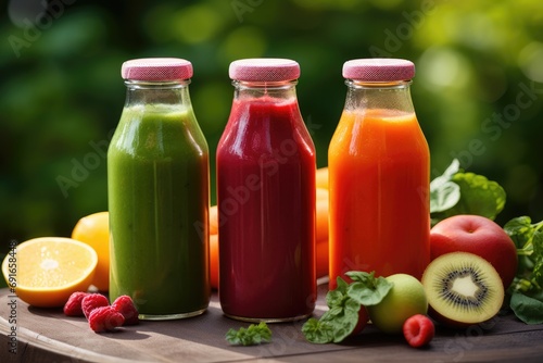 Bottle of Fresh Nourishment. Refreshing and Healthy Fruit and Vegetable Smoothies and Juices in a Convenient Bottle for Your Diet and Detox Goals