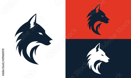 Fox vector logo, fox illustration