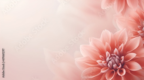 An artistic abstract background featuring stylized floral elements in a soft pink blush color scheme, embodying minimalist design with ample negative space for adding text.