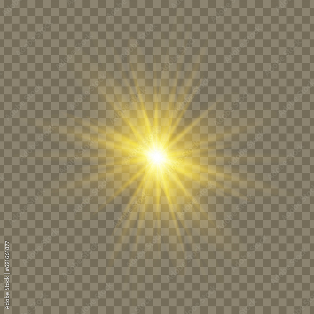 Yellow sun, a flash, a soft glow without departing rays. Star flashed with sparkles isolated on white background. Vector illustration of abstract yellow splash. Yellow sun, a flash, a soft glow without departing rays. Star flashed with sparkles isolated on white background. Vector illustration of abstract yellow splash.