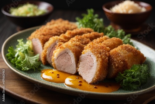 cuisine fried chicken (Tonkatsu)