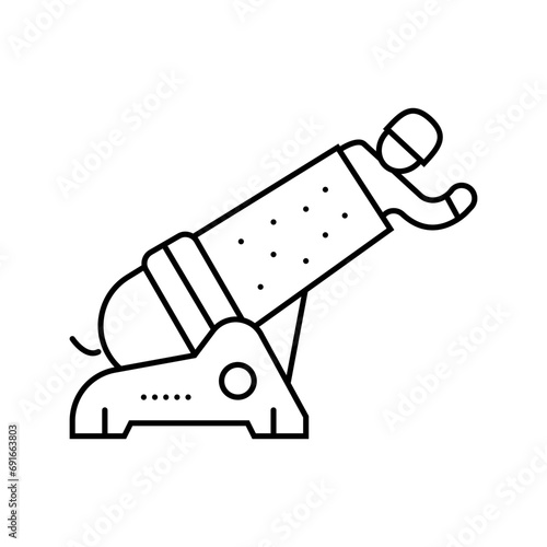 human cannonball carnival vintage show line icon vector. human cannonball carnival vintage show sign. isolated contour symbol black illustration