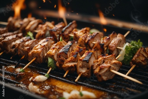 meat on the grill (Teppanyaki)