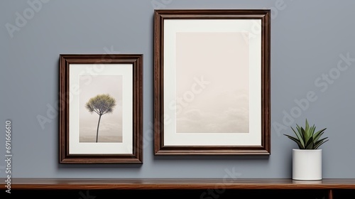 photo frame in the interior  in a modern minimalist style