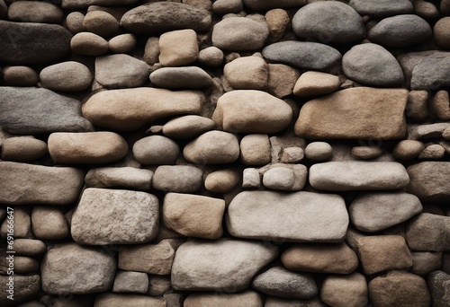 Old ancient stone wall isolated