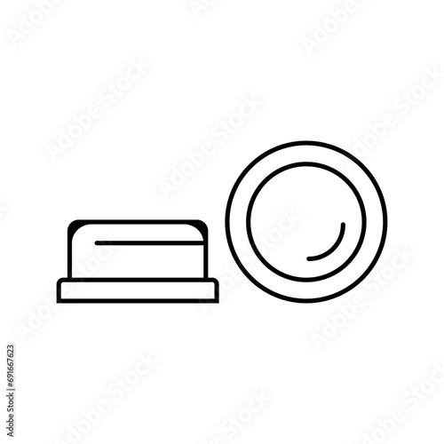 bumper furniture hardware fitting line icon vector. bumper furniture hardware fitting sign. isolated contour symbol black illustration