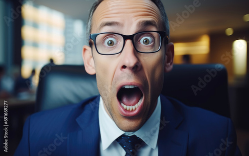 Funny portrait of businessm...