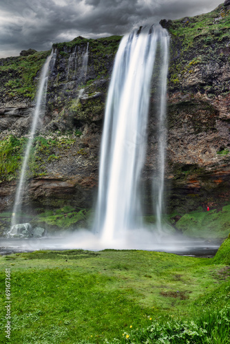 Seljalandsfoss is a waterfall in Iceland.